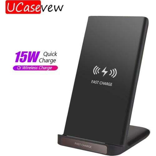 15W Qi Wireless Charger Stand Holder for Samsung S20 Note 10+ iPhone 11 Pro X Xs Max XR 8 Xiaomi Wireless Fast Charging Dock