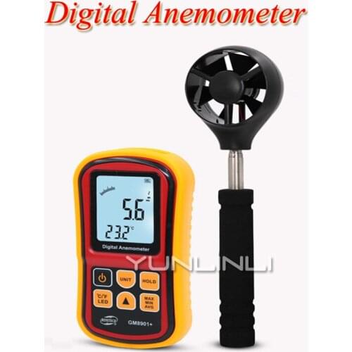 Digital Anemometer Handheld High Precision Wind Speed Meter Wind Sensor Air Volume Instrument Anemometer GM8901
