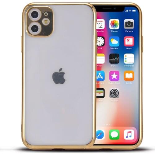 For iPhone 11 Cases For iPhone XR Coque Multicolor Electroplated Clear Phone Cases Soft TPU Covers Protective Funda Accessories