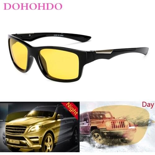 DOHOHDO Polarized Sunglasses Men Night Vision Goggles Mens Woman Fishing Driving Glasses Male Anti-Glare Sun Glasses For Men