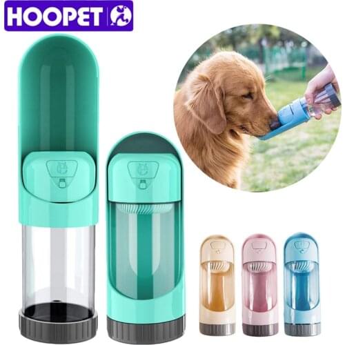 HOOPET Dog Drinking Water Bottle Pet Puppy Cat Portable Travel Outdoor Feed Bowl Drinking Water