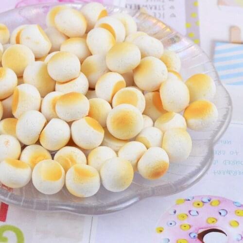 Kawaii Imitation Steamed Bread Food Resin Cabochons Ornament Accessories 20pcs 11*14mm Beads Charms DIY Findings Cameo Patch