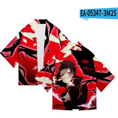 Bungo Stray Dogs 3D Printing Japanese Anime Kimono Haori Yukata Women/Men Fashion Summer Casual Cool Short Sleeve Streetwear
