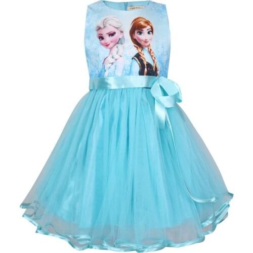 Disney Frozen Girls Princess Dress Lace Elsa Dresses For Girls Birthday Gift Costume Christmas Present Dress Children Clothing