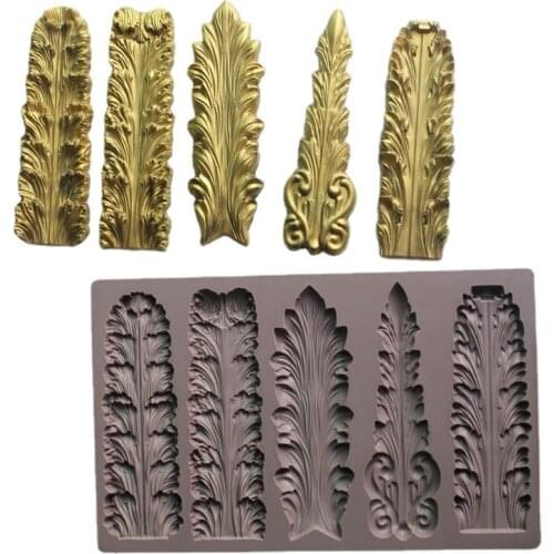 KUXSE Totem Cake Border Silicone Mold DIY Relief Fondant Cake Decorating Tools Sugarcraft Gumpaste Chocolate Molds Baking Tool