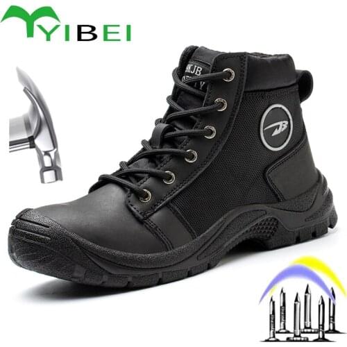Mens Metal Toe Safety Shoes Indestructible Work Boots Steel Toe Breathable Sneakers Work Shoes Military Boots