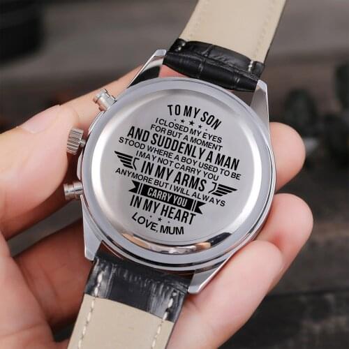 From mom my son i feel so proud that you have grown in to suchSend you a surprise luxury sports carved watch gift