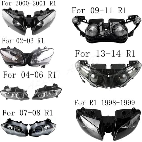Motorcycle Front Headlamp Headlight Assembly For Yamaha R1 1998-2003 2004 2005 2006 2007 2008 2009 2010 2011 2012 2013 2014