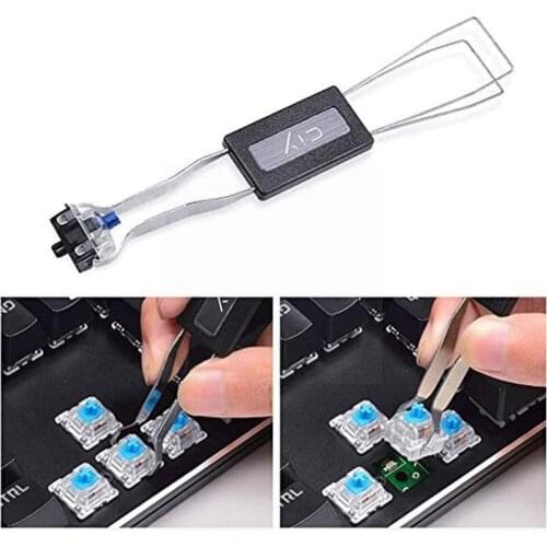 Useful Keyboard Key Keycap Puller Remover With Unloading Cleaning Tool Keyboard Starter Aid Keycap Dust Steel Cleaner L3Z5