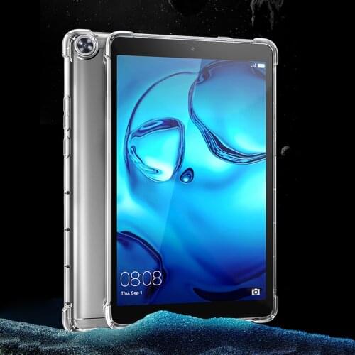 Shockproof silicone case for Huawei MediaPad T3 T5 7.0 8.0 9.6 10 3G AGS2-W09 transparent rubber back cover flexible bumper