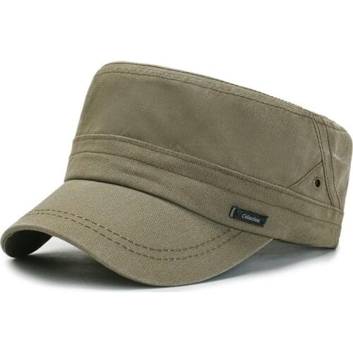 Adjustable Summer Sunshade Flat Top Cap Outdoor Sports Cap Baseball Hat Military Cap Hats For Men Women Classic Solid Color