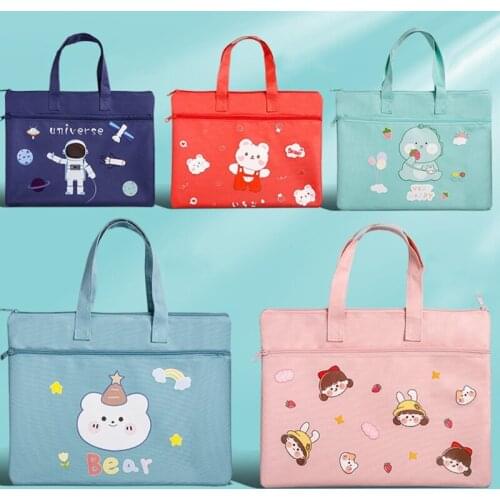 Cute File Document Bag Office Storage Supplies Workspace Organizers Test Paper Storage Bag Stationery School Supplies
