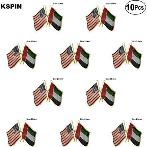 U.S.A.& U.A.E. Lapel Pin Flag badge Brooch Pins Badges 10Pcs a Lot