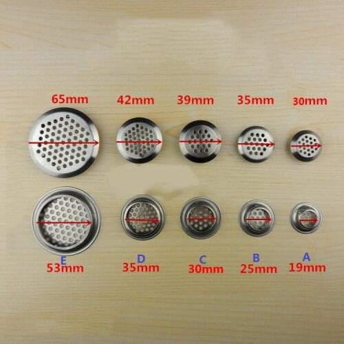 Stainless Steel Round Convexity Shape Mesh Cut Dia.19mm/25mm/30mm/35mm/53mm Wardrobe shoe Cabinet Ventilating Mesh Hole Air Vent