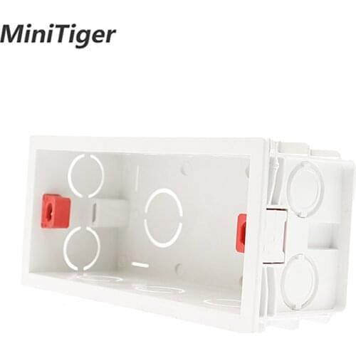 Minitiger Super Quality 144mm*67.5mm Internal Mounting Box Back Cassette for 154mm*72mm Wall Light Touch Switch and USB Socket