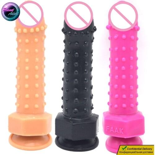 Rivet Silicone Dildo Anal Plug Masturbator Screw Artificial Penis Wand Adult Sex Toys for Women Gay Men Pussy Prostate Massager