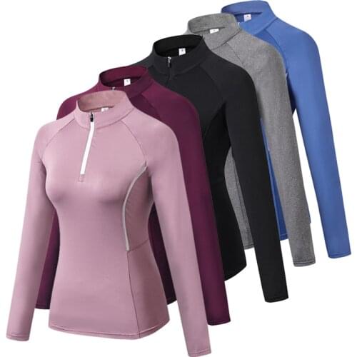 Women Running Jackets Long Sleeve Jogging Sweatshirt Yoga Shirt Fitness Long Sleeve Jacket Gym Training Elastic Tight Sweatshirt