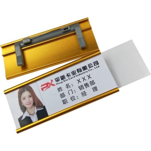 1pc Pin/Magnet Style Office Name Holder Tag Metal Strong Magnetic More Fastener Name ID Tag Badge