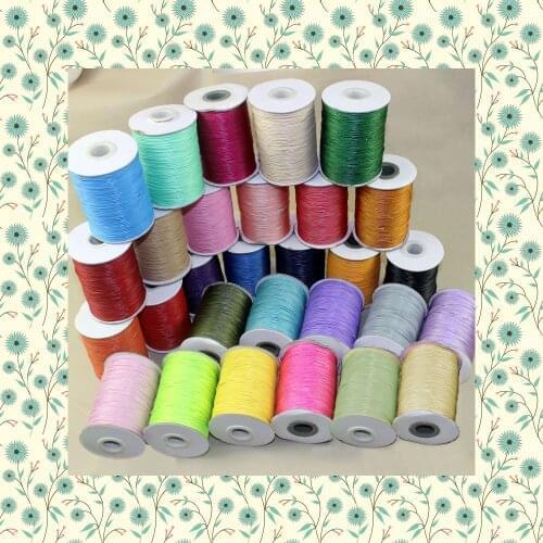 10m/Lot 0.5mm Color Waxed Cotton Cord Waxed Thread Cord String Strap Necklace Rope DIY Jewelry Making