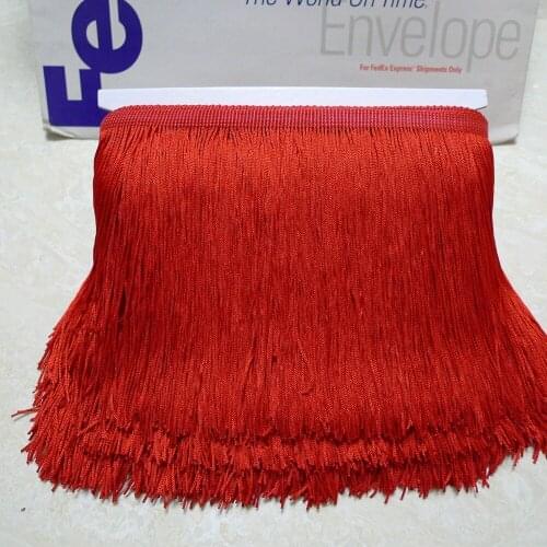 10 Meters 15cm 6" Long Red Color Latin Dress Tassel Fringe
