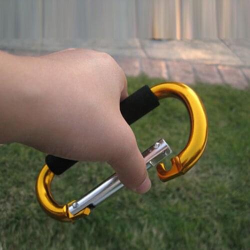 2PCS/Lot Improved Extra Strong Aluminum Large Carabiners Hiking Fishing Travel Durable D-Ring Carabiner Clip Camping Accessories