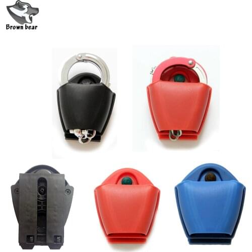 360°Adjustable Universal Tactical Handcuffs Police Holster Molle Pouch Holder Handcuff Holster For Hunting Belt and Vest caza