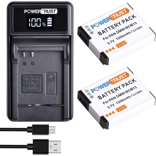 DMW-BCM13 DMW-BCM13E Battery and LED USB Charger for Panasonic Lumix DC-TS7 DMC-FT5 DMC-LZ40 DMC-TS5 DMC-TZ37 DMC-TZ40 DMC-TZ41