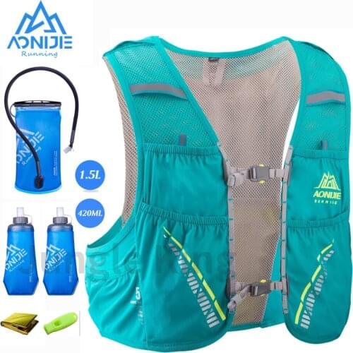 AONIJIE C933 Hydration Pack 420ML 1.5L Rucksack Bag Vest Harness Water Bladder Hiking Camping Running Marathon Race Climbing 5L