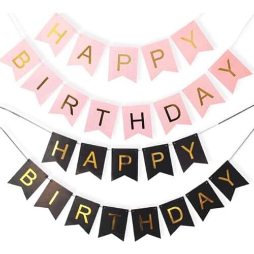 11.5*16 cm Paper Bunting Garland Flags Happy Birthday Party Decorations Photo Booth Kids Party Fashion Decoration Supplies