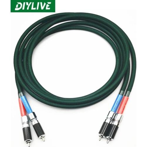 DIYLIVE McIntosh fire level 4 core copper plated silver RCA signal cable double Lotus audio cable M890-L