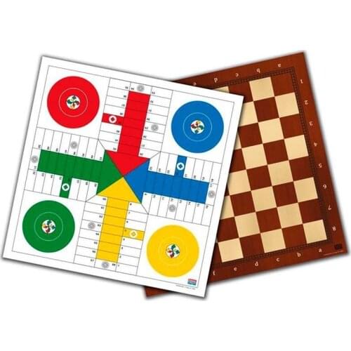 40 cm board. Parcheesi, Checkers and Chess