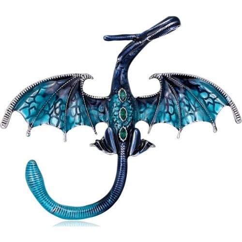 Earofcorn 2021 New Exaggerated Personality Cartoon Dragon Brooch Wild Alloy Drip Enamel Brooch Pin Jewelry Accessories