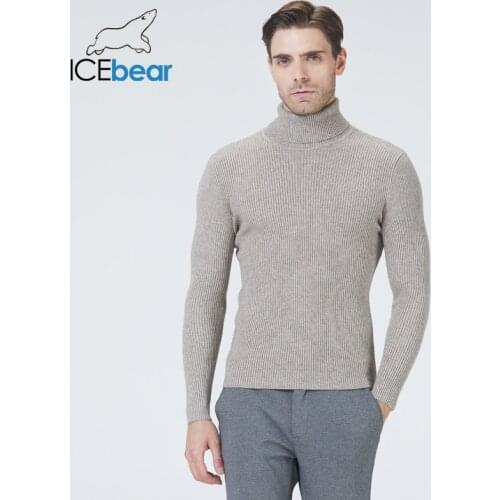 Icebear 2021 new mens sweater solid color Turtleneck fit knittwear fall mens sweaters comfortable slim brand clothing 8878