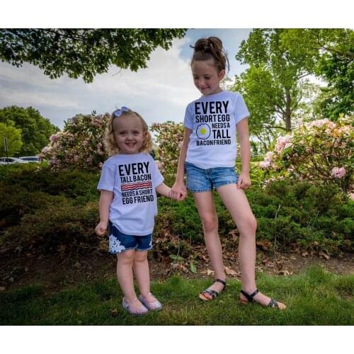 Every Tall Bacon and Short Egg Need Each Other kids shirt Matching Best Friends tops Cute BFF Matching Tee Best Friend T-shirt