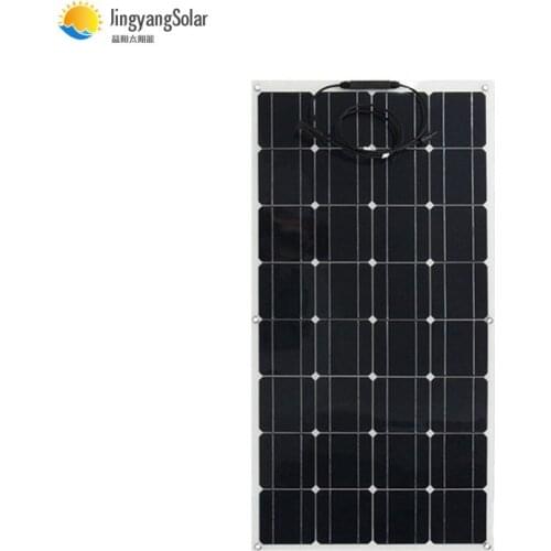 China High Efficiency Light Weight semi flexible solar panel for Solar Boat Caravan RV Kit 100w panel solar