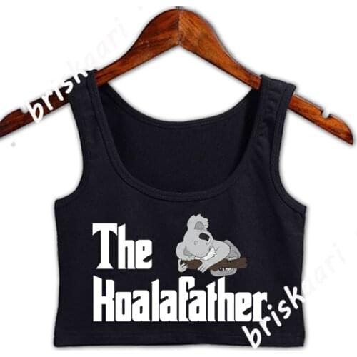 Koala Bear Animal Gift Zoo Sleeping Bag Crop Top Women Funny Casual Summer Slim Pictures Design O Neck Gift Top Vest