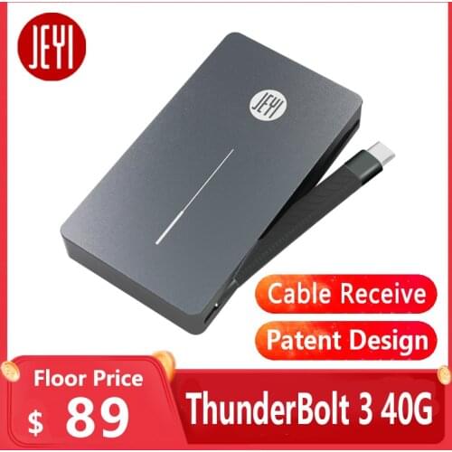 JEYI Thunderbolt 3 m.2 Nvme Enclosure Mobile Box Case TO Aluminium TYPE C 3.1 m. 2 USB3.1 M.2 PCIE U.2 SSD Lurker-X4