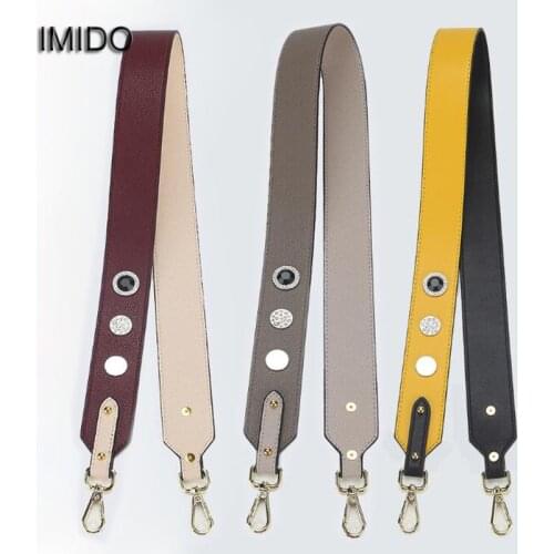 IMIDO 96cm Rivet leather Bag Strap Women replacement strap Crossbody shoulder belt handbag accessories parts bolso mujer STP155