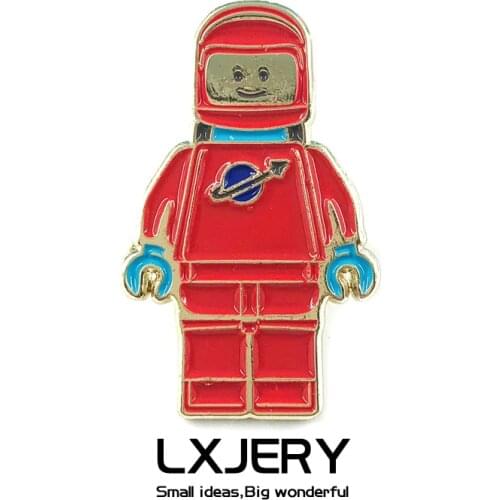 LXJERY Building Blocks Pin Badge On Backpack Funny Brooch Pins For Clothes Broche For Women Girls Gift