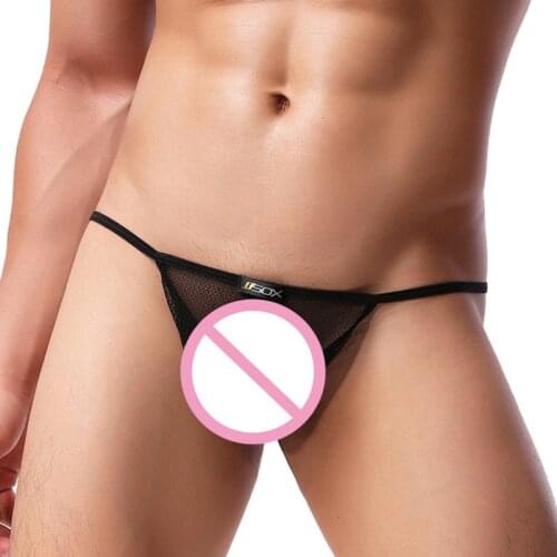Mens G-string Thong Jockstrap Sexy Gay Underwear Mesh Transparent Thongs String Homme Calcinha Fio Dental T-back Panties Tanga