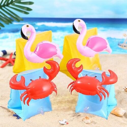 2-5Year Baby Swimming Ring Arm Circle Pool Float Inflatable Swimming Safety Training Cartoon Printing Childrens Pool Party Toys