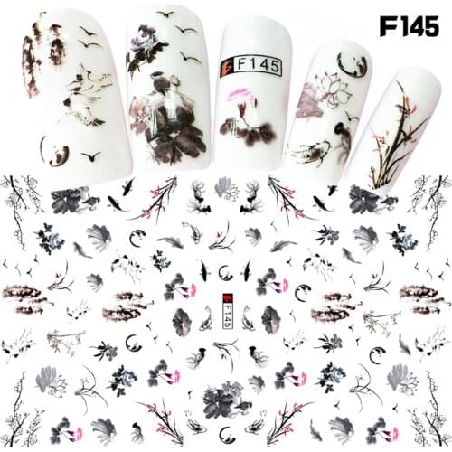 Panda Animal Dog Stickers For Nails Sticky Nail Stickers 3d Transfer Nails Stickers Nails Decoration Ink Painting Cute Cat