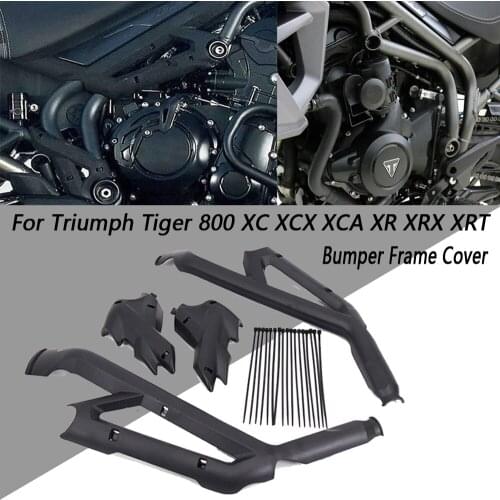New Tiger800 Motorcycle set of black frame shield For Triumph Tiger 800 XC XCX XCA XR XRX XRT Frame Guards Protector