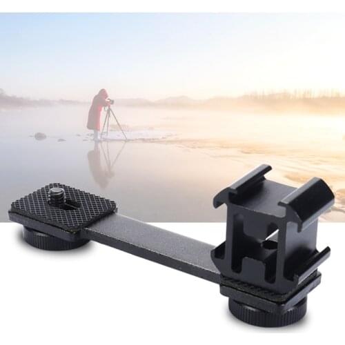 Professional Aluminum Alloy Hot Shoe Holder 1/4" Screw Tripod Bracket Camera Stand Photography Accessory