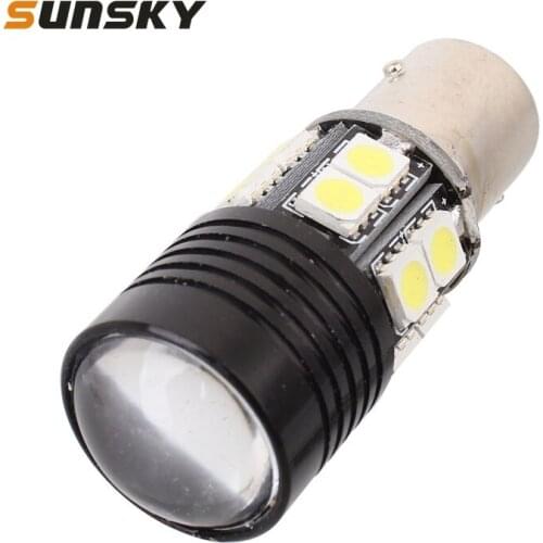 2PCS 1157 12 x 5050 SMD 3W + 1 x XP-E 5W 550LM 6500K White Light LED Car Foglight CarStyling External Light Auto Car Park Light