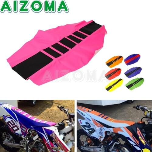 Pink Enduro Motorcycle Anti-Slip Gripper Soft Seat Cover For Honda Kawasaki Suzuki Yamaha Dirt Bike Seat Cushion Protector
