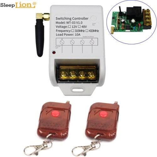Sleeplion Wide Voltage Relay Module 12V-48V 24V 1 Channel ON OFF Pump Special Switch Wireless Control 315/433MHz