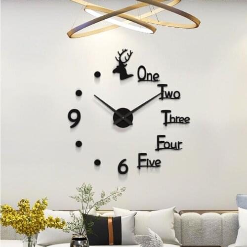 Home Decoration Clock Living Room Creative Modern Simple Pendant 3D Wall Ornaments Perforated Wall Clock Room Decoration
