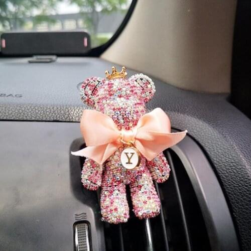 Car interior decorations car air conditioning aroma long time fragance violent crystal bear air outlet fresher