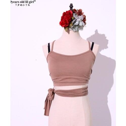 Yoga Dance Art Versatile Soft And Comfortable Vest Halter Top Cotton Loose Short Blouse Female AU55